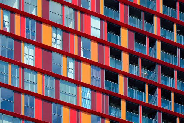 istock Modern residential building facade with windows and balconies. Rotterdam 1441736152