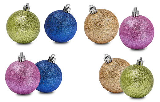 Xmas balls in different colors. Very hi res file, at maximum size every ball is 2700x3200 pixels.