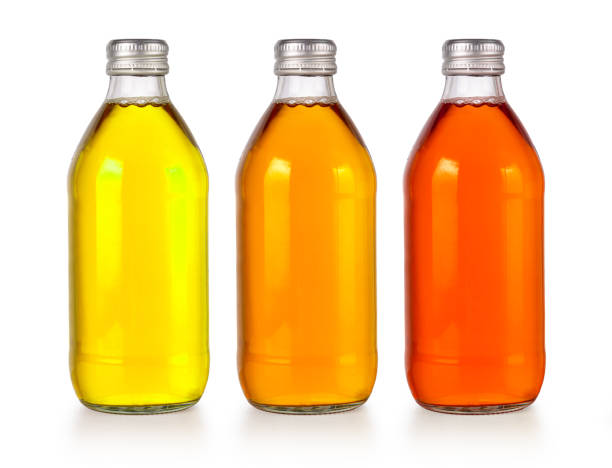 istock Small bottles of  juice 1441736831
