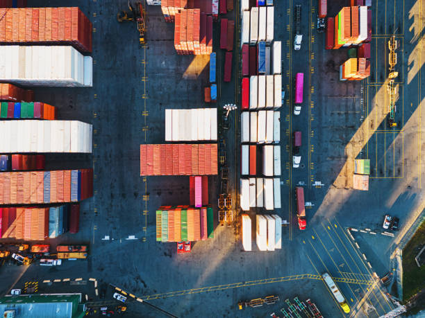 istock Aerial View of Logistics Terminal 1441737838