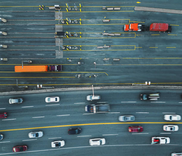 istock Logistics Terminal Scales & Rush Hour Traffic 1441737840