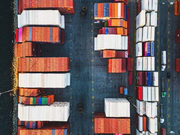 istock Aerial View of Logistics Terminal 1441737849