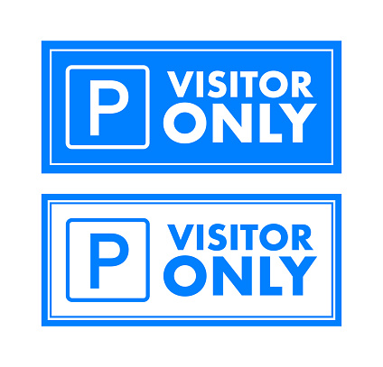 Visitors only parking sign . Car Parking Sign. Vector stock illustration
