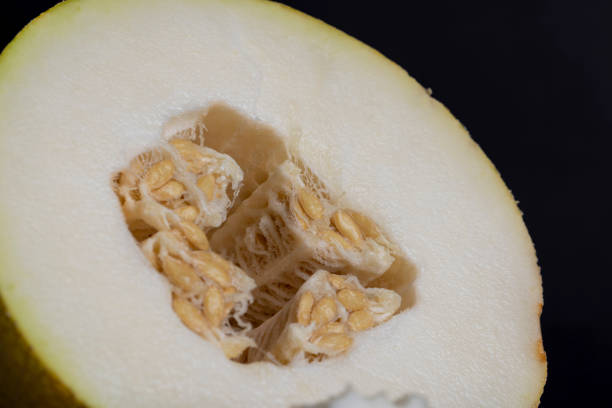 Sliced ripe melon , juicy melon divided into pieces during cooking
