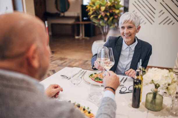 istock Mature couple in restaurant 1441752948