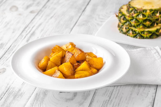 istock Slices of roasted pineapple 1441756436