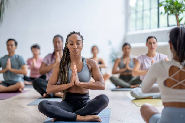 istock Adult Yoga Class 1441757855