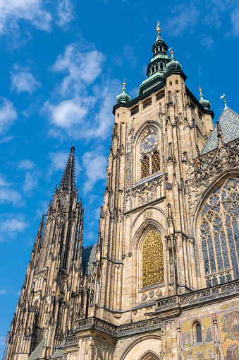 Prague, Czech Republic - 4 September 2022: St. Vitus Cathedral in Prague Castle