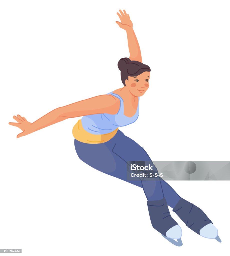 Người Phụ Nữ Trượt Băng Vận Động Viên Thể Thao Tạo Dáng Dáng Người ...