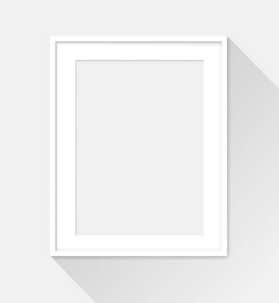 White Frame Vertical Stock Illustration - Download Image Now - Picture Frame,  White Color, Border - Frame - iStock