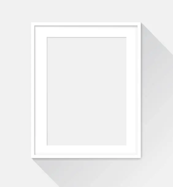 Vector illustration of white frame vertical