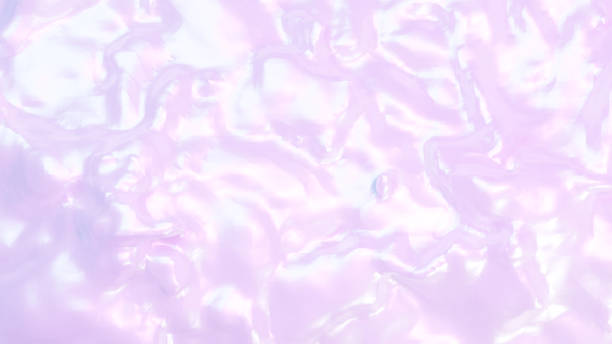 istock Textured image with pink and purple irregularities. Rippling water surface. Overhead view. 1441774419