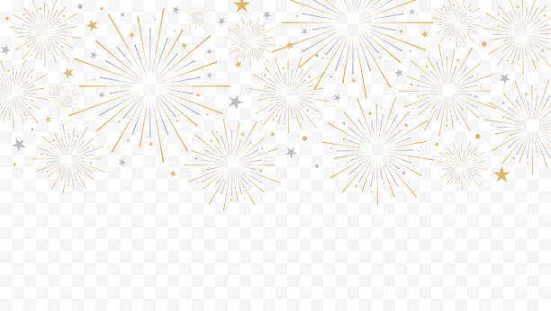 ilustrasi kembang api - tahun baru ilustrasi stok