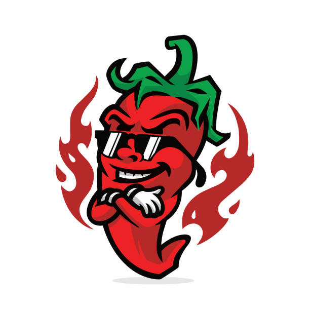 ilustrações de stock, clip art, desenhos animados e ícones de chilli pepper mascot with sunglasses illustration premium vector - gourmet enjoyment food freshness