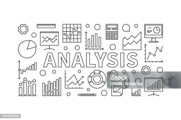 Process Analysis Banner Analysis Vector Horizontal Banner Or Illustration Stock Illustration ...