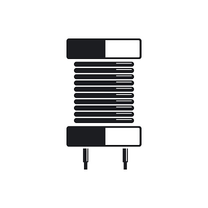 coil inductor icon vector  concept design  illustration template