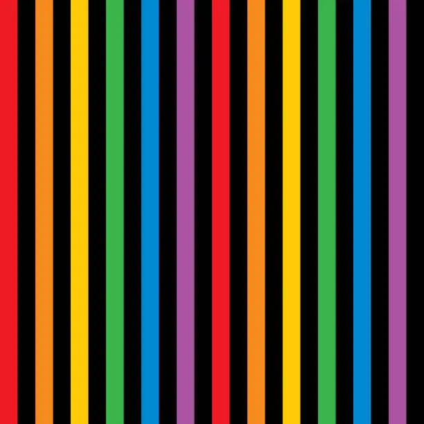 Vector illustration of Rainbow Stripes Seamless Pattern