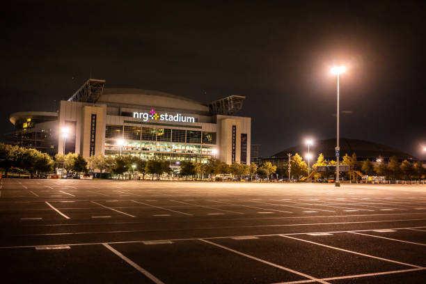 NRG stadium in Texas will take World champion of soccer. The World Cup of soccer FIFA will be take in the USA, Canada and Mexico. THE USA, Houston, Texas, November 2022: NRG stadium in Texas will take World champion of soccer. The World Cup of soccer FIFA will be take in the USA, Canada and Mexico. stadium playing field grass fifa world cup stock pictures, royalty-free photos & images