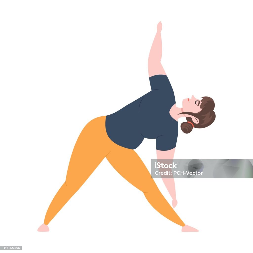 Relaxed And Spiritual Cartoon Woman Doing Yoga Exercises Vector  Illustration Female Character Doing Different Yoga Pose Or Stretching  Pilates Fitness Isolated Stock Illustration - Download Image Now - iStock