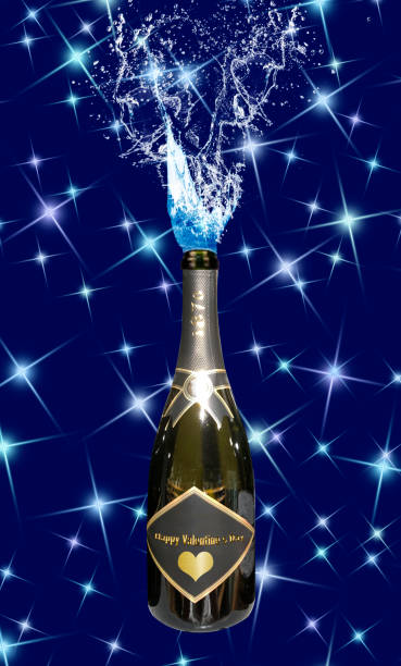 Christmas decoration with glasses of champagne