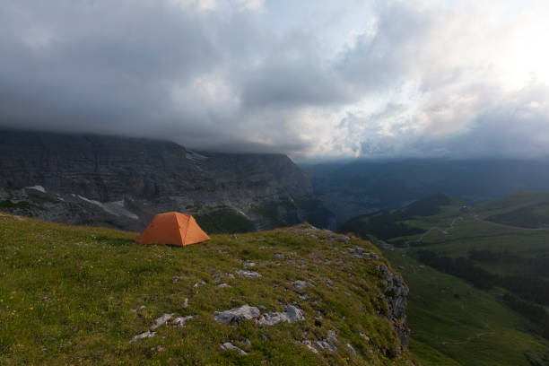 istock Camping in the Swiss Alps 1441829137