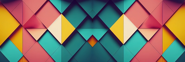 Abstract wallpaper multicolored background. Symmetrical. Vivid colors. 3d render.