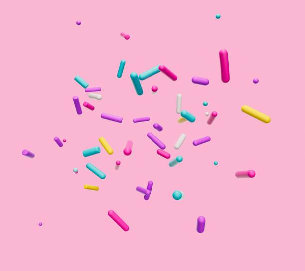 istock 3d illustration of colorful  sprinkles 1441830859