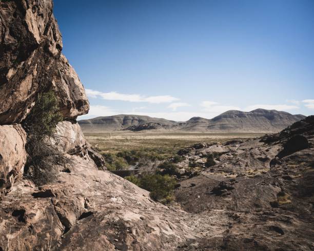 The desert landscape outside of El Paso, Texas