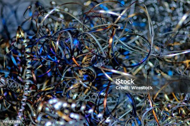 Macro Shot Of A Stack Of Colorful Nonferrous Scrap Metals Stock Photo - Download Image Now