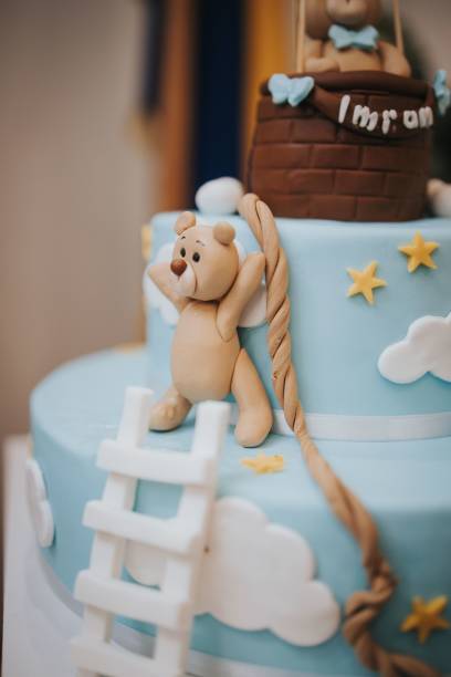 istock Vertical shot of a cake for a baby's birthday 1441833841