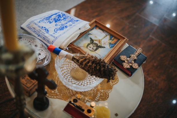 istock High angle shot of a Christian religious setting 1441833847
