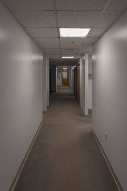 istock Office hallway in a commercial building 1441834539