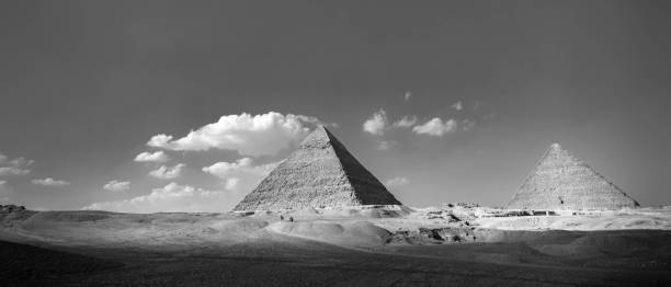istock Grayscale shot of the pyramids 1441834590