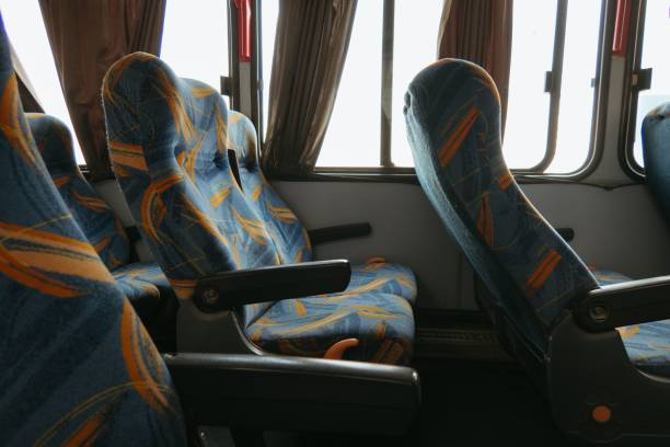 istock Interior of new modern bus 1441834635
