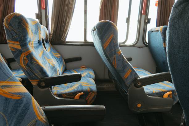 istock Interior of new modern bus 1441834637
