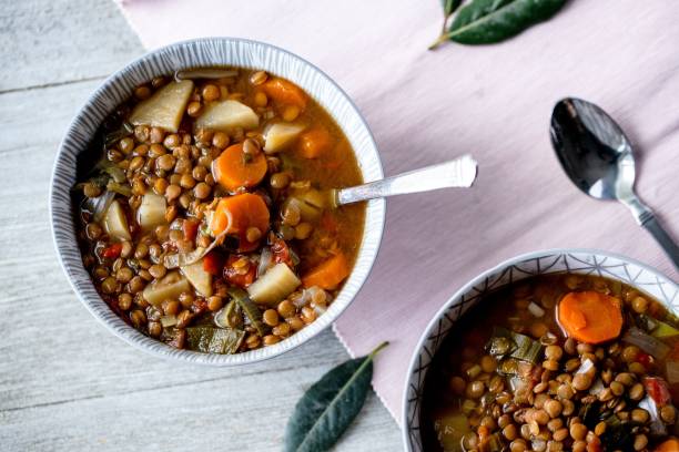 istock High angle shot of a lentil bean chili on a table 1441835160