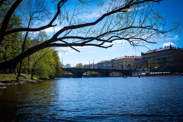 istock Charles Bridge over the river in Prague 1441835447