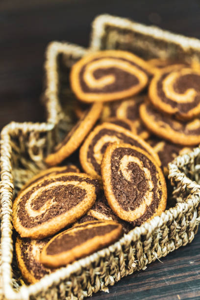 istock Fresh home made baked cocoa and butter cookies 1441837021