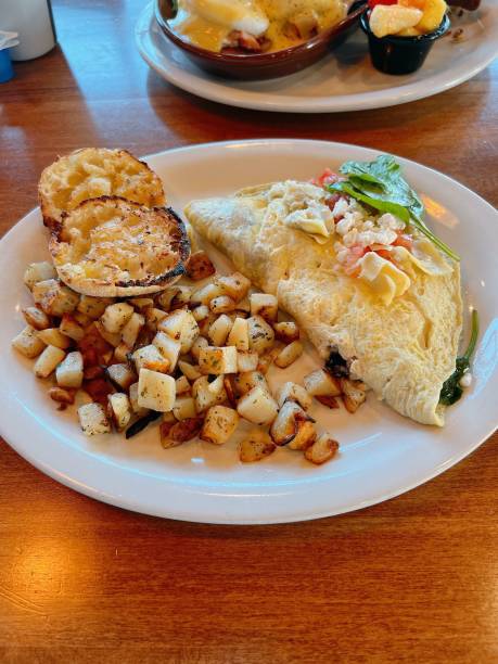 istock Vertical shot of an omelet with potatoes 1441839745