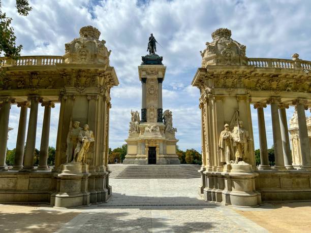 istock Alfonso XII monument at Retiro park in Spain 1441839989