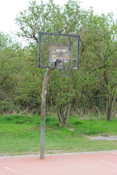 istock Basketball court surrounded by trees 1441840671