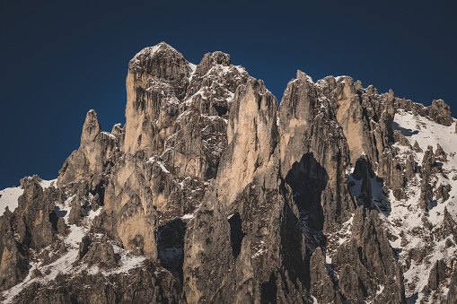 Top of the Gran Sasso mountain seen from above