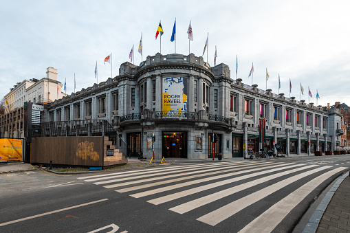 Brussel, Belgium – February 19, 2021: The famous Bozar arts museum in the city center of Brussels