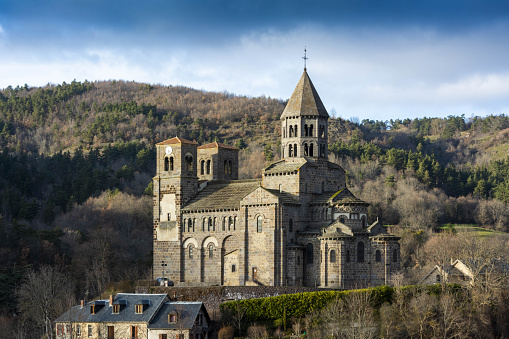 Romanesque church of Saint Nectaire, Puy de Dome department, Auvergne-Rhone-Alpes, France