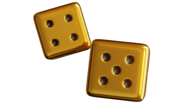 istock Golden Dices rolling, Casino concept, Gambling 1441847612
