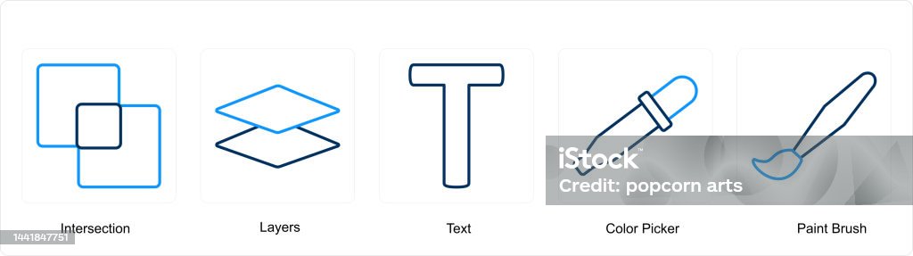 Interseption Text Intersection Layers Text Stock Illustration - Download Image Now ...