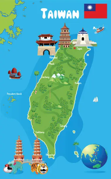 Vector illustration of Taiwan