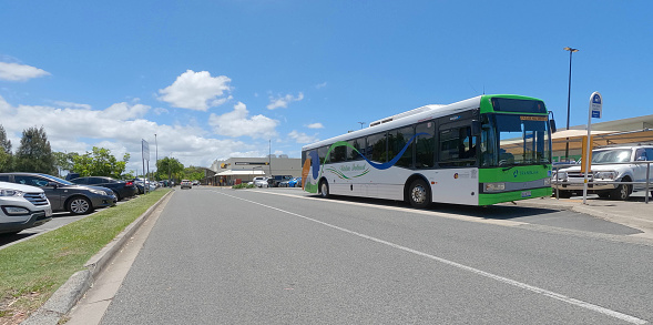 salvador, bahia, brazil - april 10, 2023: bus of the BRT system of transport in the city of Salvador.