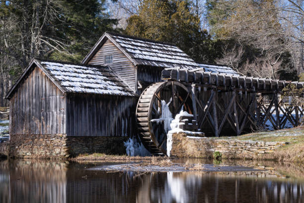istock Mabry Mill covered in snow and ice during the winter. 1441850193