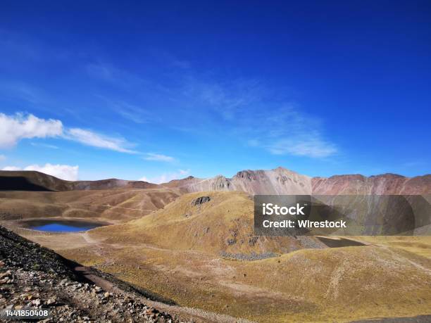Breathtaking View Of Nevado De Toluca National Park Under A Bright Blue Sky Stock Photo - Download Image Now